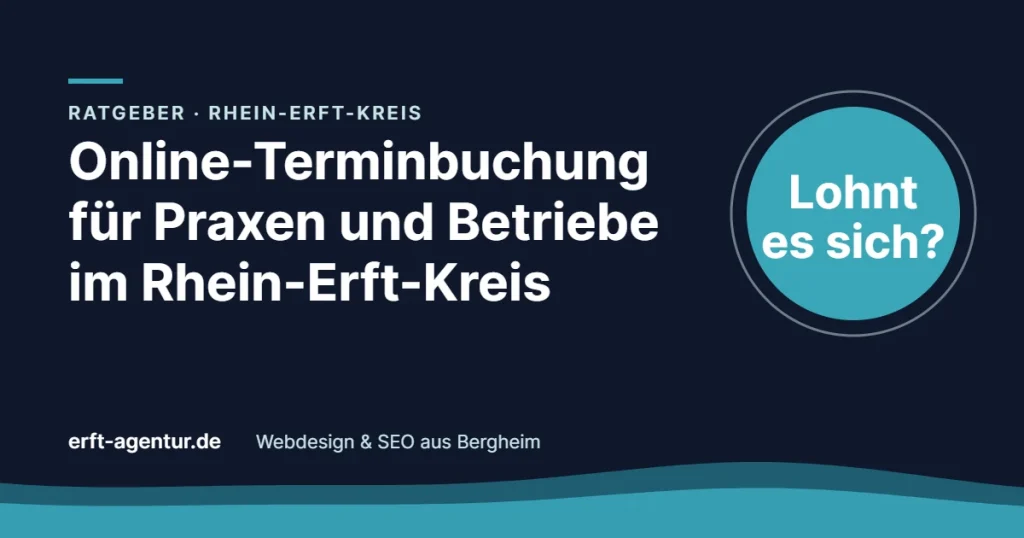 Titelbild: Online-Terminbuchung für Praxen und Betriebe im Rhein-Erft-Kreis. Lohnt es sich?